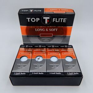 Top Flite Long Distance with Soft Feel Package of 12 White Golf Balls